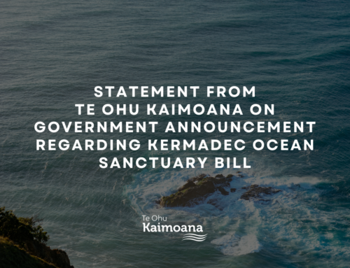 Statement from Te Ohu Kaimoana on Government announcement regarding Kermadec Ocean Sanctuary Bill